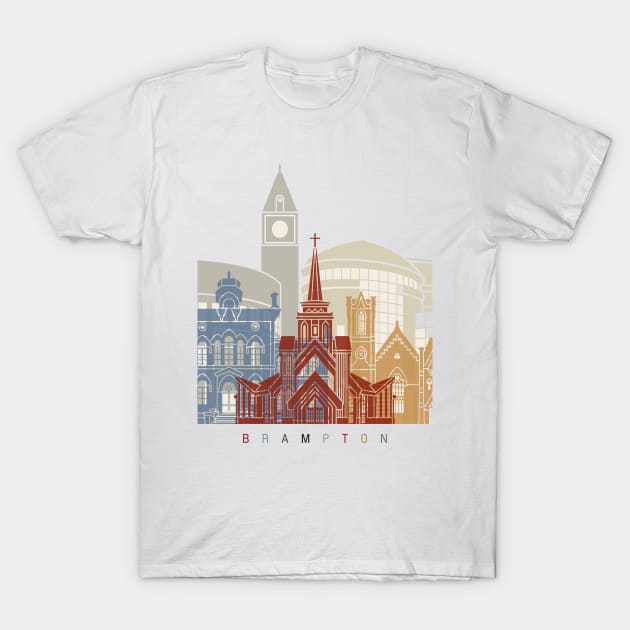 Brampton skyline poster T-Shirt by PaulrommerArt